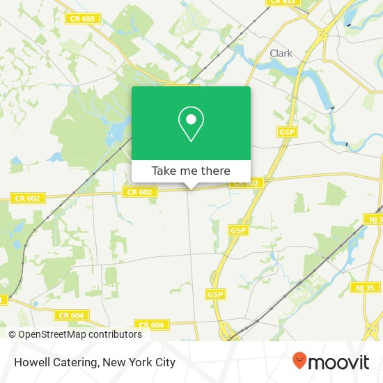 Howell Catering map