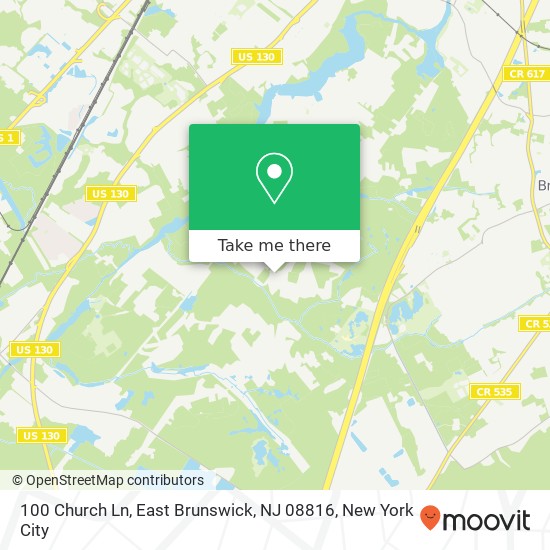 100 Church Ln, East Brunswick, NJ 08816 map