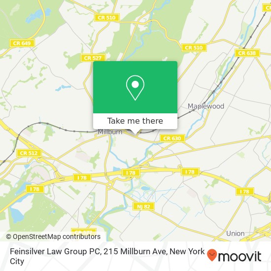 Feinsilver Law Group PC, 215 Millburn Ave map
