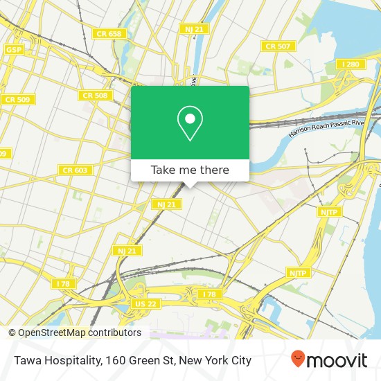 Mapa de Tawa Hospitality, 160 Green St