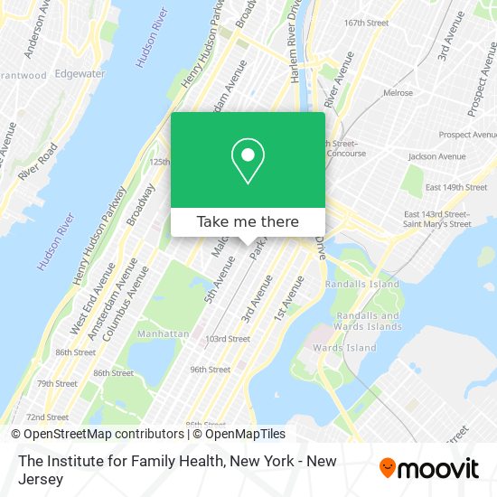 The Institute for Family Health map