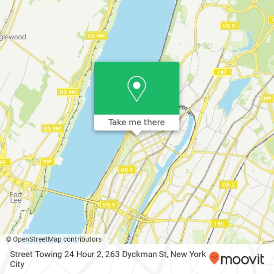 Street Towing 24 Hour 2, 263 Dyckman St map