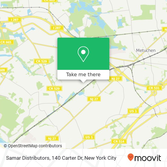 Mapa de Samar Distributors, 140 Carter Dr