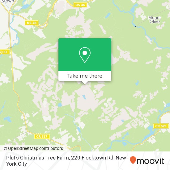 Mapa de Plut's Christmas Tree Farm, 220 Flocktown Rd