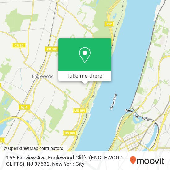 Mapa de 156 Fairview Ave, Englewood Cliffs (ENGLEWOOD CLIFFS), NJ 07632