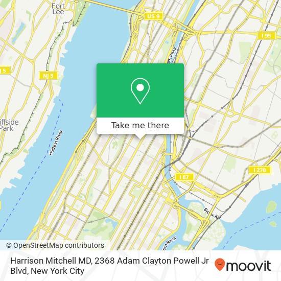 Mapa de Harrison Mitchell MD, 2368 Adam Clayton Powell Jr Blvd