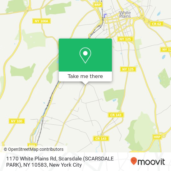 1170 White Plains Rd, Scarsdale (SCARSDALE PARK), NY 10583 map