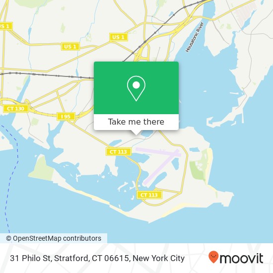 Mapa de 31 Philo St, Stratford, CT 06615