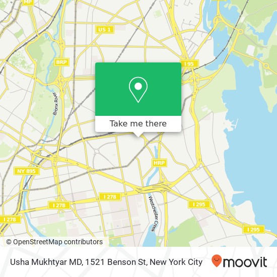 Mapa de Usha Mukhtyar MD, 1521 Benson St