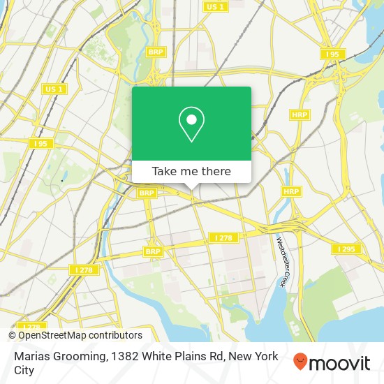 Mapa de Marias Grooming, 1382 White Plains Rd