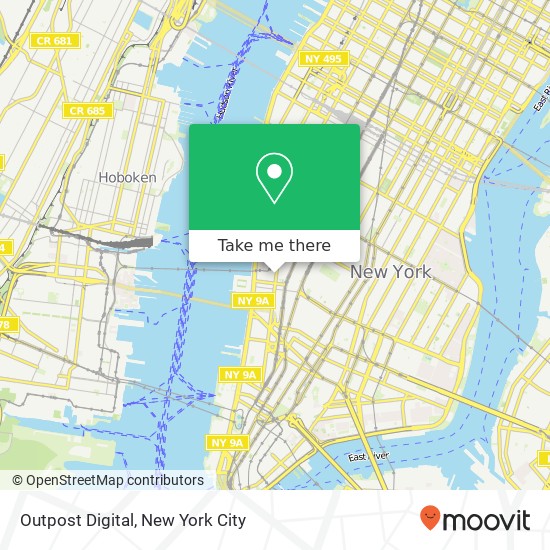 Mapa de Outpost Digital, 435 Hudson St