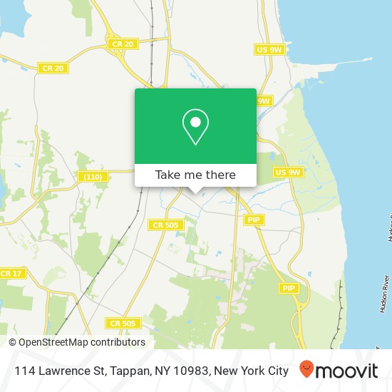 Mapa de 114 Lawrence St, Tappan, NY 10983