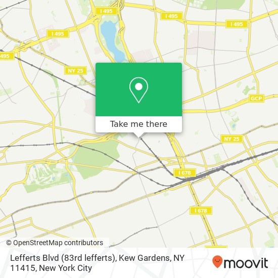 Mapa de Lefferts Blvd (83rd lefferts), Kew Gardens, NY 11415
