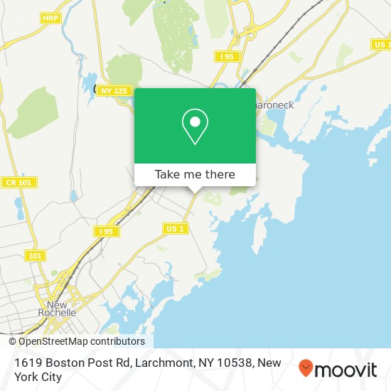 1619 Boston Post Rd, Larchmont, NY 10538 map
