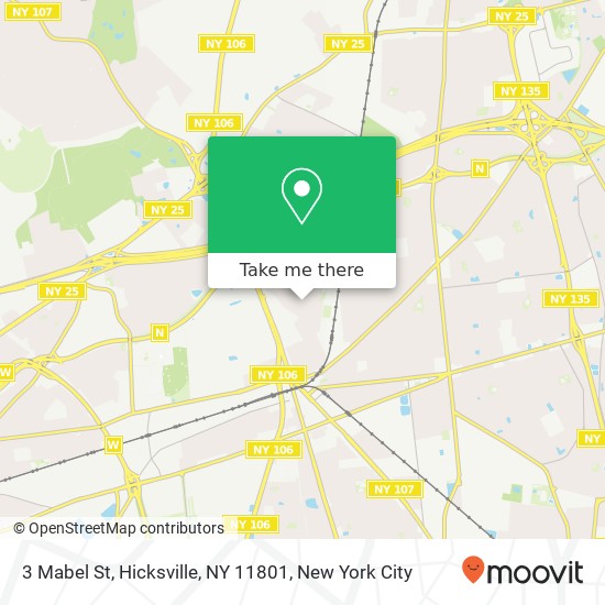 Mapa de 3 Mabel St, Hicksville, NY 11801