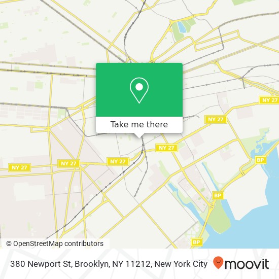 Mapa de 380 Newport St, Brooklyn, NY 11212