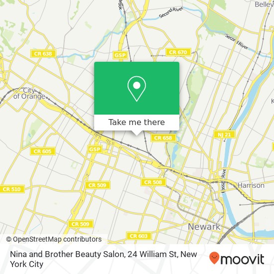 Nina and Brother Beauty Salon, 24 William St map