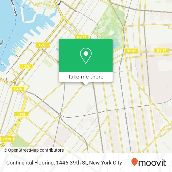 Mapa de Continental Flooring, 1446 39th St