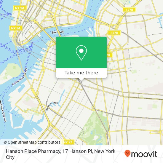 Hanson Place Pharmacy, 17 Hanson Pl map