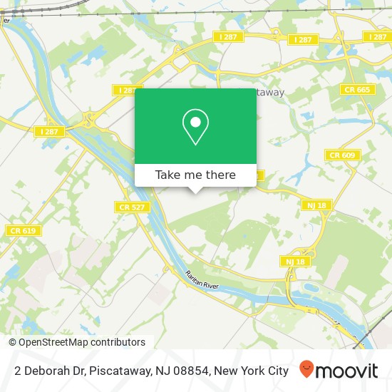 Mapa de 2 Deborah Dr, Piscataway, NJ 08854