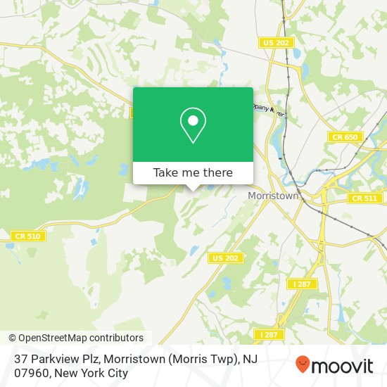 37 Parkview Plz, Morristown (Morris Twp), NJ 07960 map