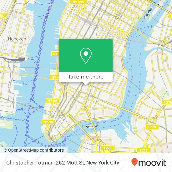 Christopher Totman, 262 Mott St map