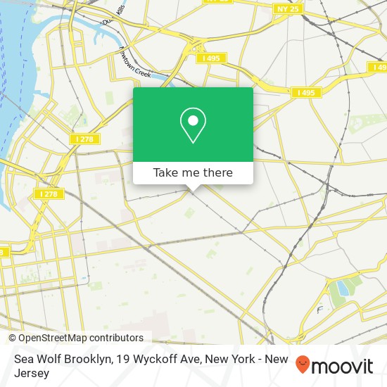 Mapa de Sea Wolf Brooklyn, 19 Wyckoff Ave