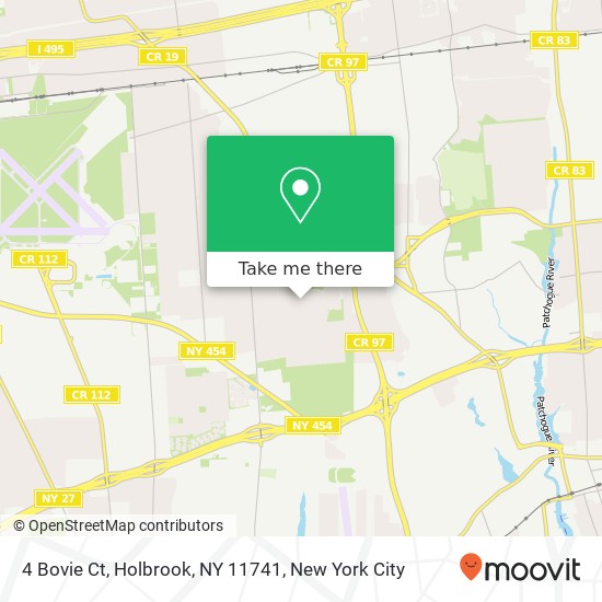 Mapa de 4 Bovie Ct, Holbrook, NY 11741