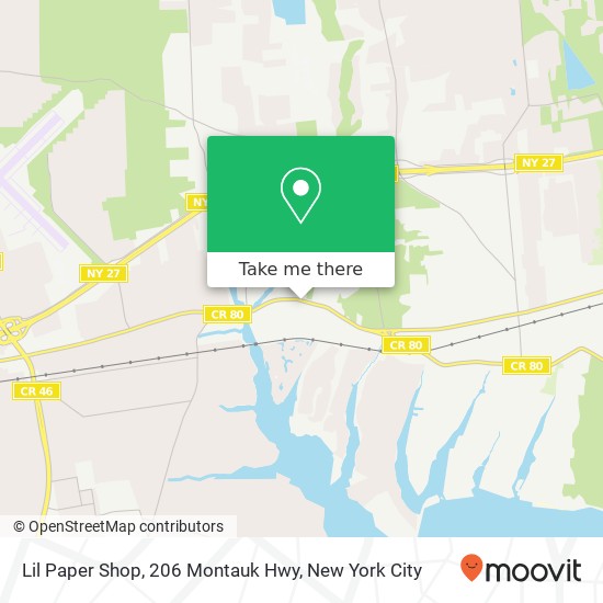 Mapa de Lil Paper Shop, 206 Montauk Hwy
