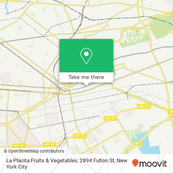 Mapa de La Placita Fruits & Vegetables, 2894 Fulton St
