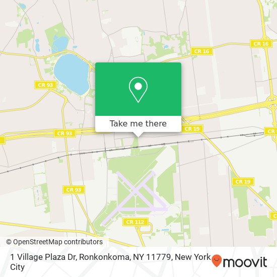 Mapa de 1 Village Plaza Dr, Ronkonkoma, NY 11779