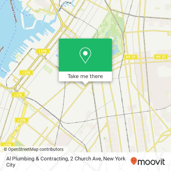 Mapa de Al Plumbing & Contracting, 2 Church Ave
