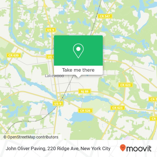 John Oliver Paving, 220 Ridge Ave map