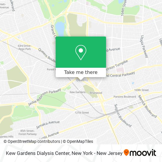 Kew Gardens Dialysis Center map