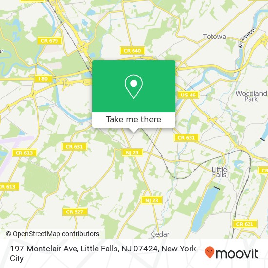 Mapa de 197 Montclair Ave, Little Falls, NJ 07424