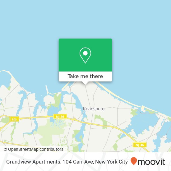 Mapa de Grandview Apartments, 104 Carr Ave