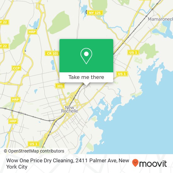 Mapa de Wow One Price Dry Cleaning, 2411 Palmer Ave