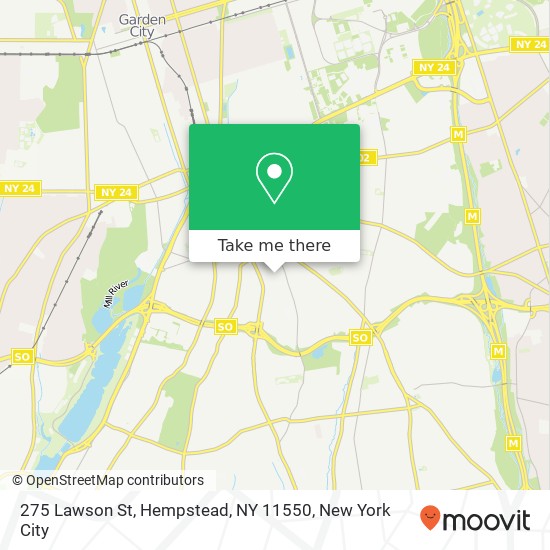 Mapa de 275 Lawson St, Hempstead, NY 11550