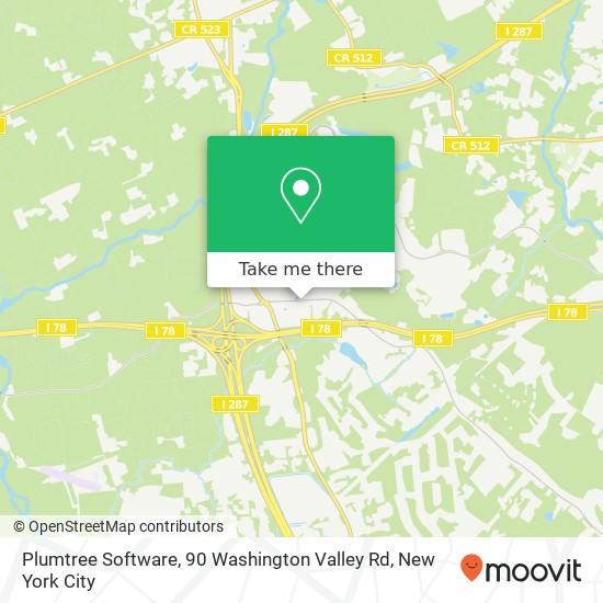 Plumtree Software, 90 Washington Valley Rd map