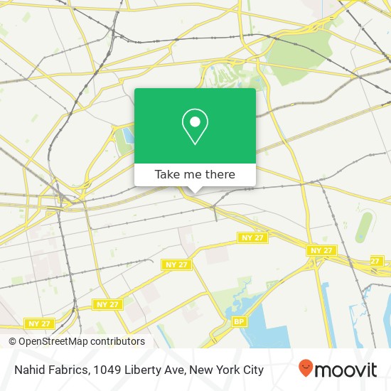 Mapa de Nahid Fabrics, 1049 Liberty Ave