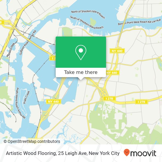 Mapa de Artistic Wood Flooring, 25 Leigh Ave