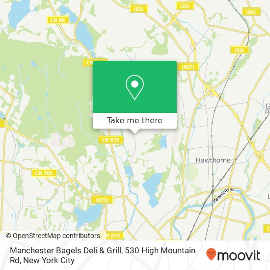 Mapa de Manchester Bagels Deli & Grill, 530 High Mountain Rd