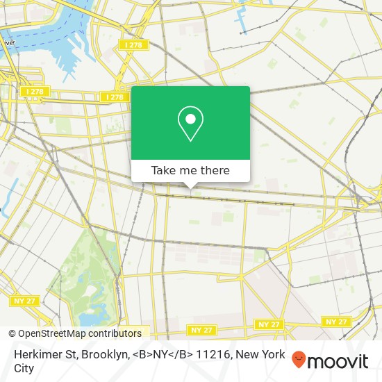 Herkimer St, Brooklyn, <B>NY< / B> 11216 map