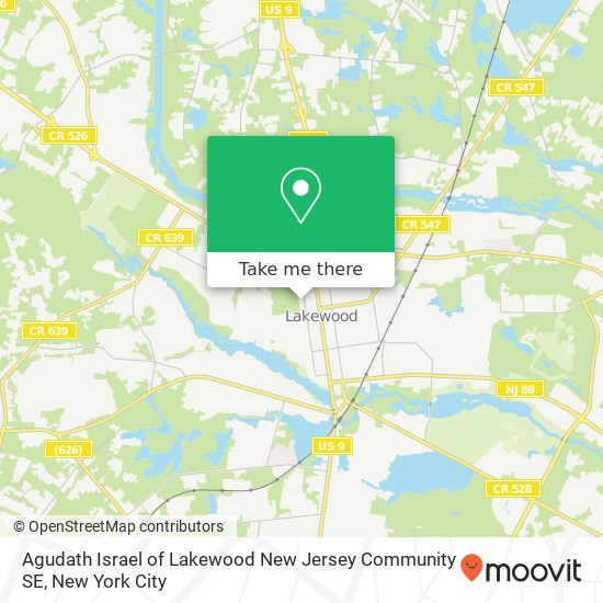 Agudath Israel of Lakewood New Jersey Community SE map