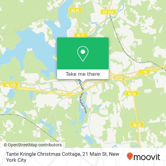 Mapa de Tante Kringle Christmas Cottage, 21 Main St