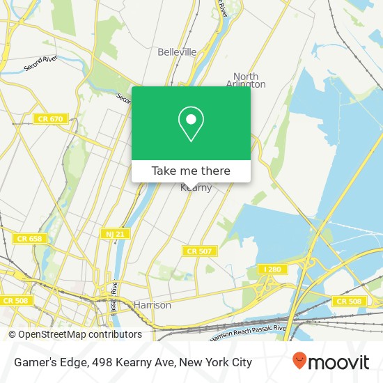 Gamer's Edge, 498 Kearny Ave map