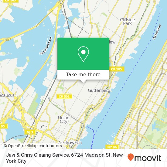 Mapa de Javi & Chris Cleaing Service, 6724 Madison St