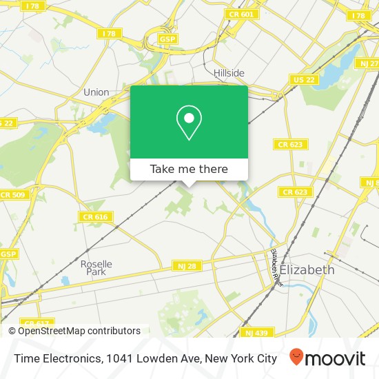 Mapa de Time Electronics, 1041 Lowden Ave