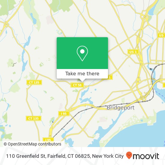 Mapa de 110 Greenfield St, Fairfield, CT 06825