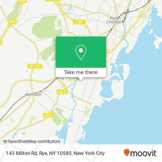 Mapa de 143 Milton Rd, Rye, NY 10580